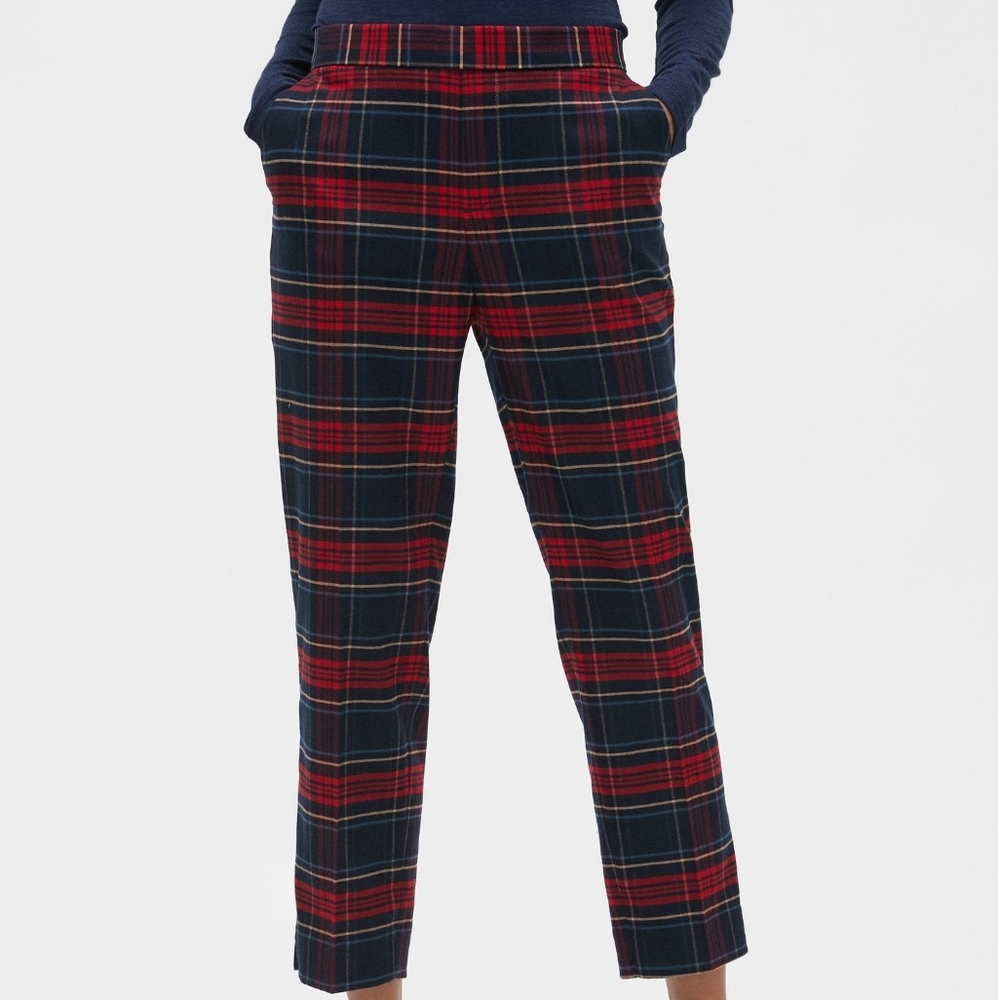Banana Republic hayden pants red plaid